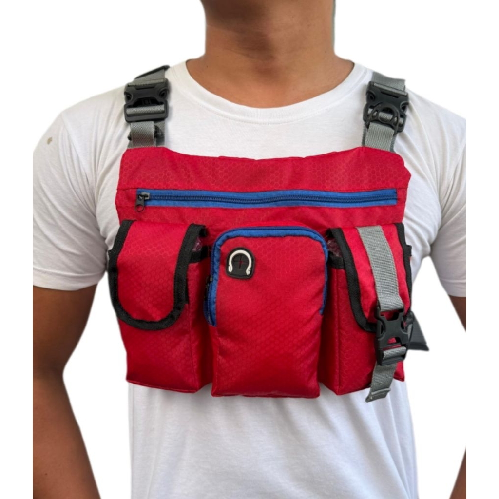 Tas Selempang Tas Dada/Rompi Pria Viral Terbaru Waterproof