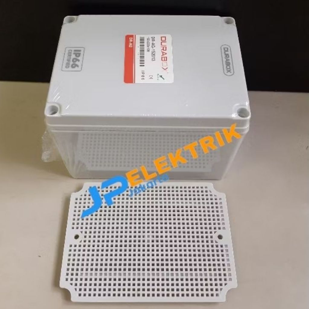 Junction Box Panel Plastik 150x200x 130 mm + Base Plate Durabox Junction / IP66 Box Panel Plastik