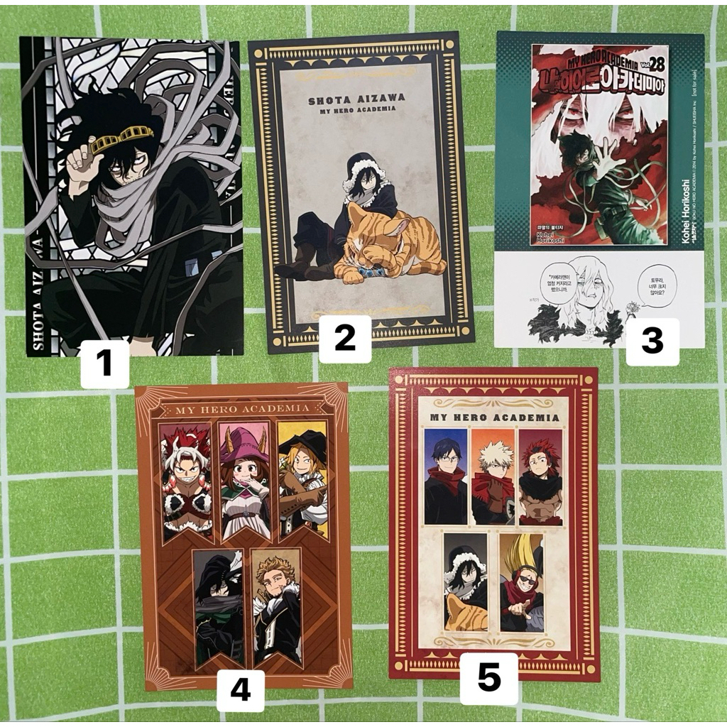 postcard aizawa shouta kartu eraserhead my boku no hero academia big card mha bnha shota