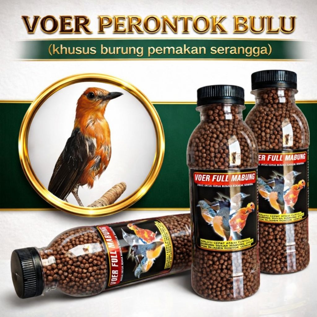 200 ML VOER PERONTOK BULU FULL MABUNG TUNTAS UNTUK MURAI BATU kacer Anis merah cucak ijo jenggot pen