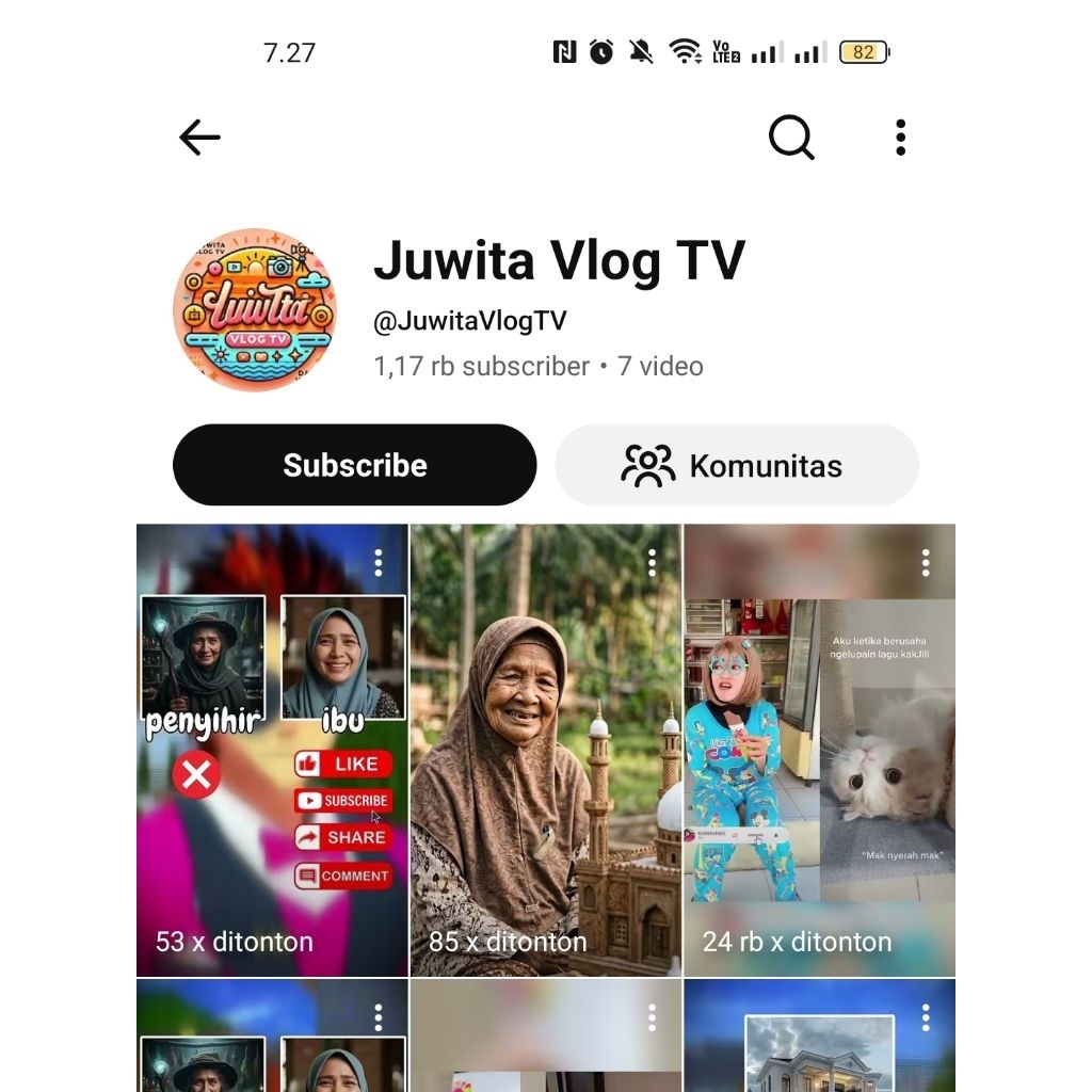 AKUN YOUTUBE 1170 SUBSCRIBE BELUM MONETISASI