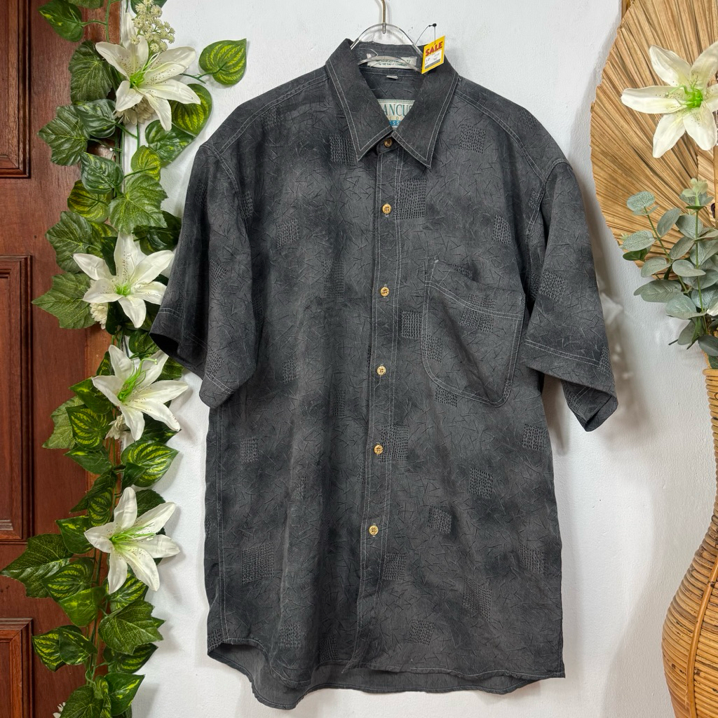 Kemeja Dancus Dark grey Pria
