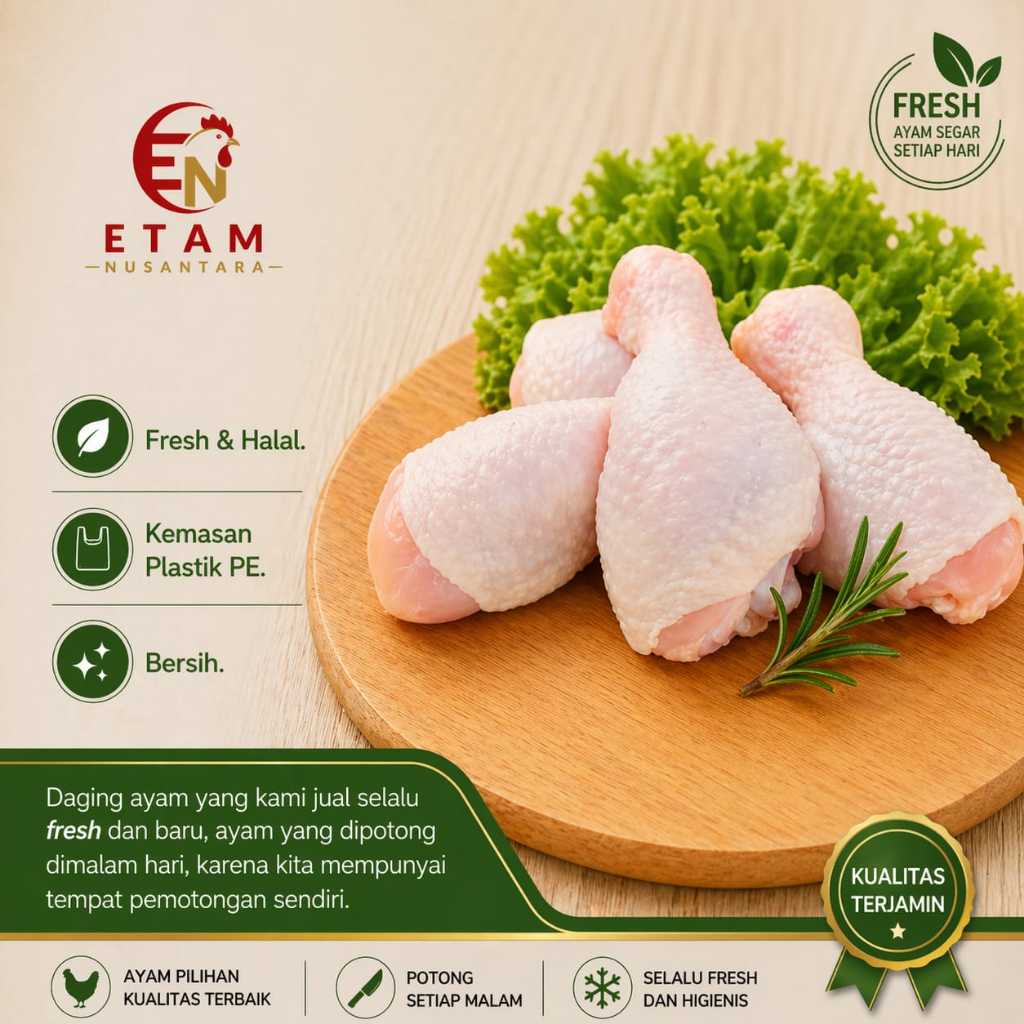TERMURAH Paha bawah Pentung Drumstick Ayam - 1 Kg 5 Kg FRESH (PENGIRIMAN H+1)