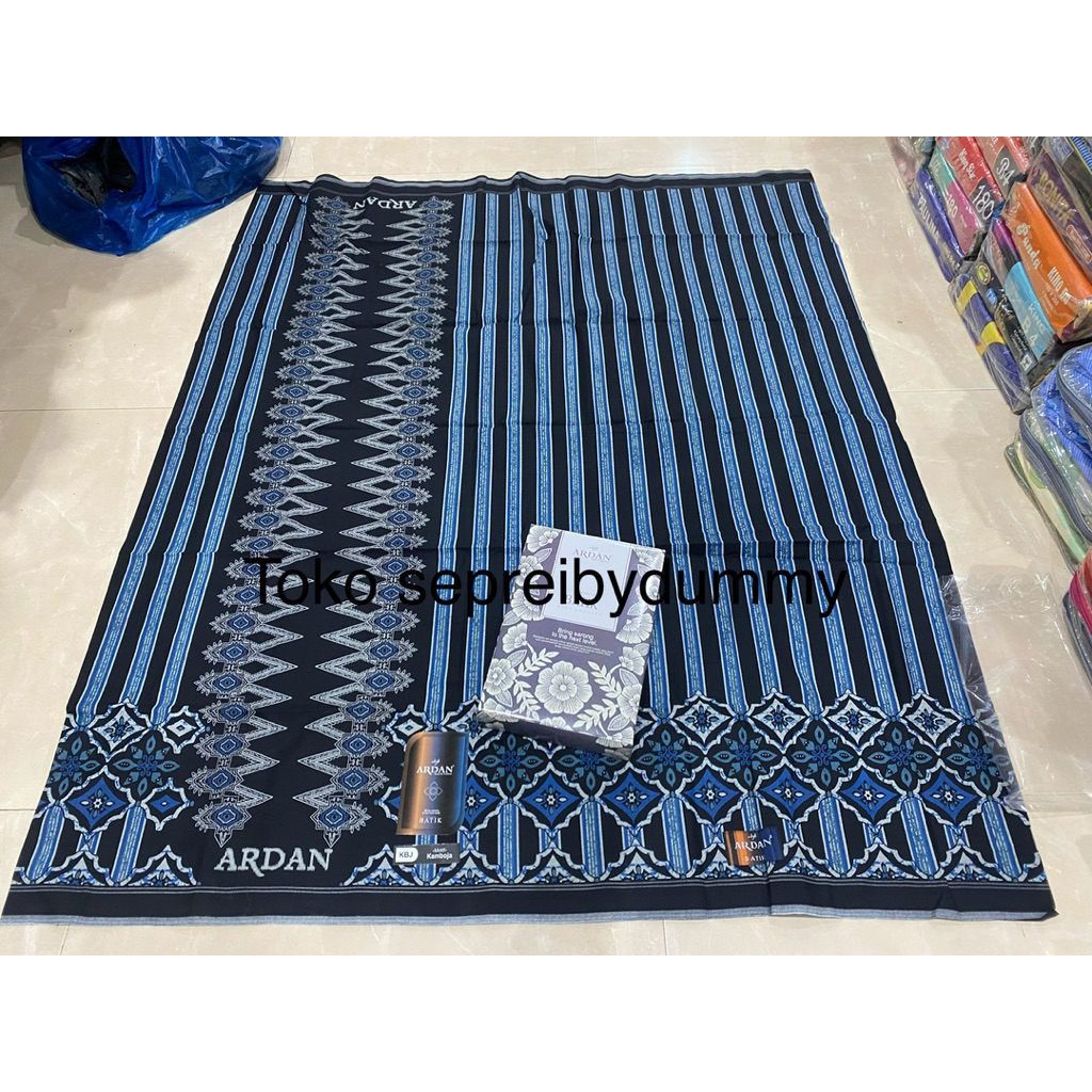 Sarung Ardan Batik motif Kamboja biru grosir murah