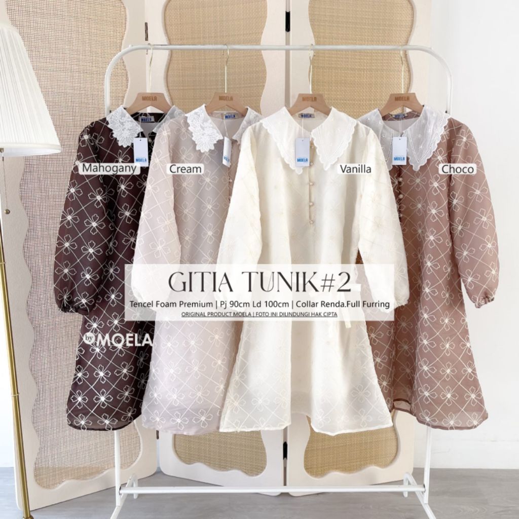 Gitia Tunik Atasan Jumbo Allsize Busui Premium Original Ori Moela Berlabel