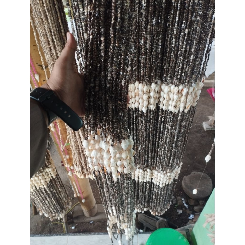 Kerajinan kerang tirai gorden, jenis brute dapat 20 untai