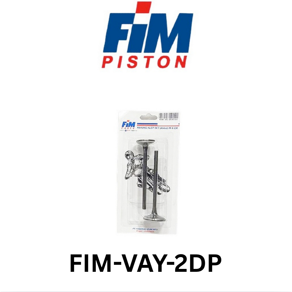 FIM-VAY-2DP Piston Payung Klep Valve Set In&Ex | Untuk Motor Yamaha NMAX, Aerox 155