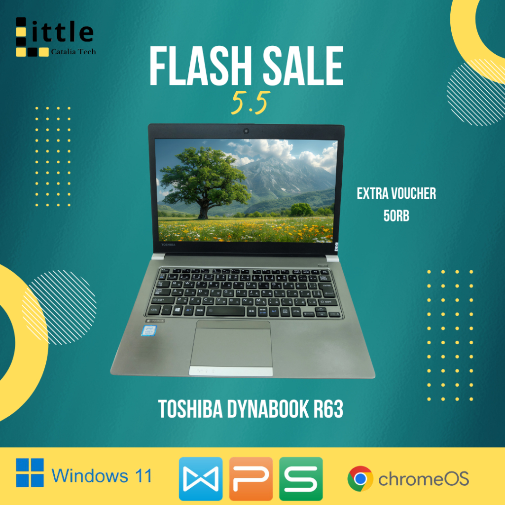 Toshiba Dynabook R63 Intel Core I5 Gen 7 8 Ram 8gb Ssd 256gb Murah Bergaransi