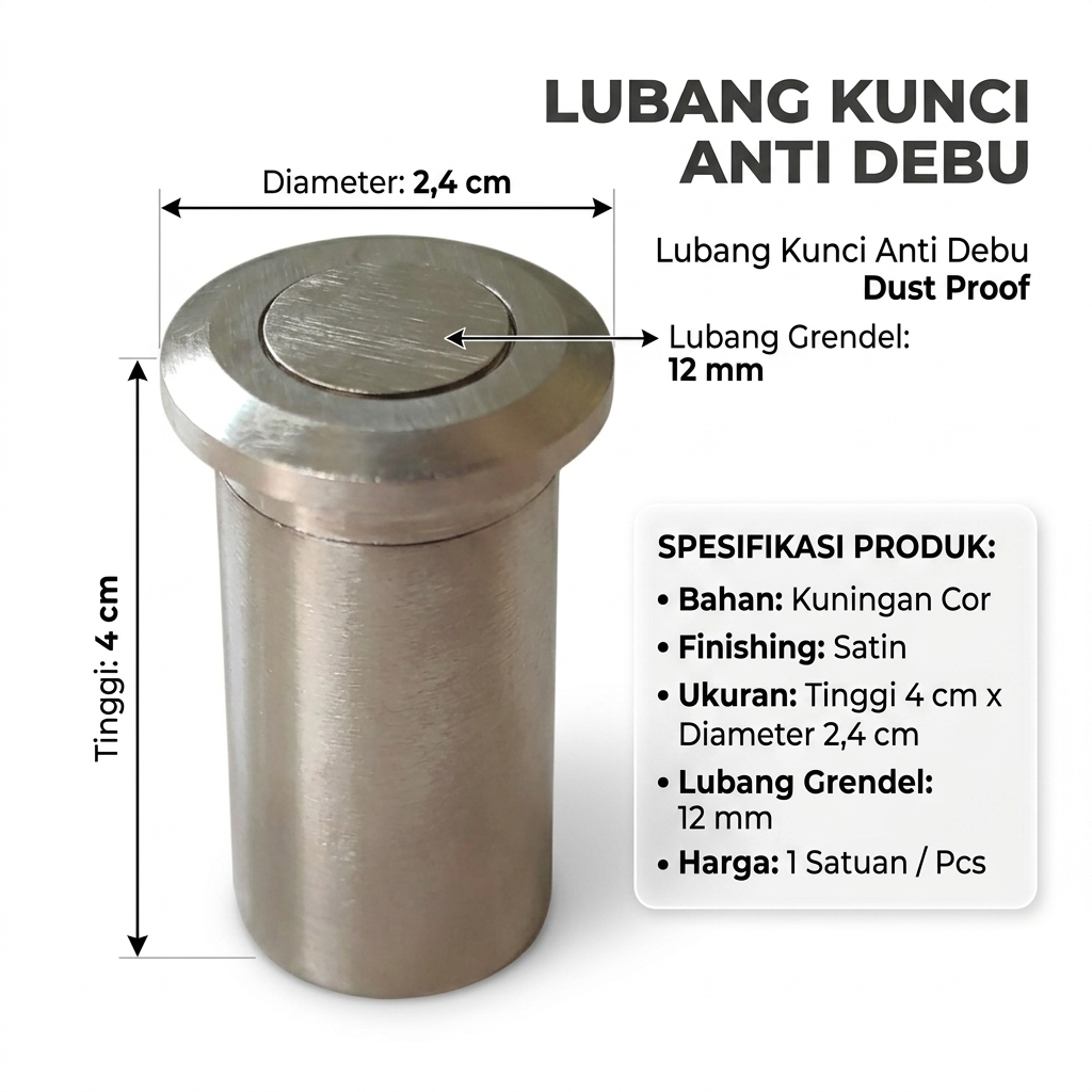 Lubang Kunci Anti Debu Dust Proof Lubang Kunci Lantai Lubang Grendel Tanam Kuningan
