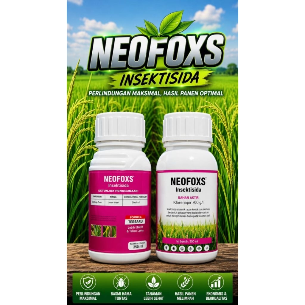 #GARANSI ORI 100% insektisida NEOFOXS 250ml original/pembasmi hama/obat sundep ulat grayak wereng wa