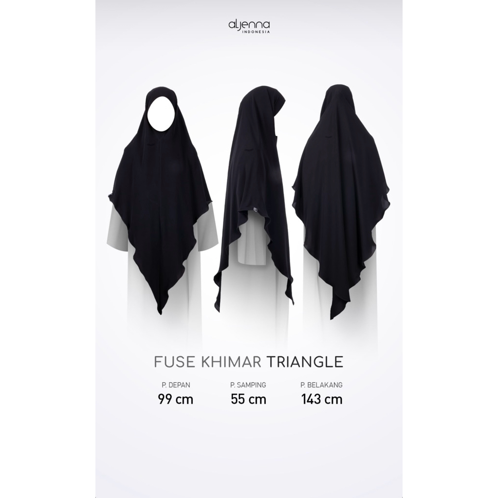 NWT Fuse Khimar Triangle Jetblack Premium by Aljenna