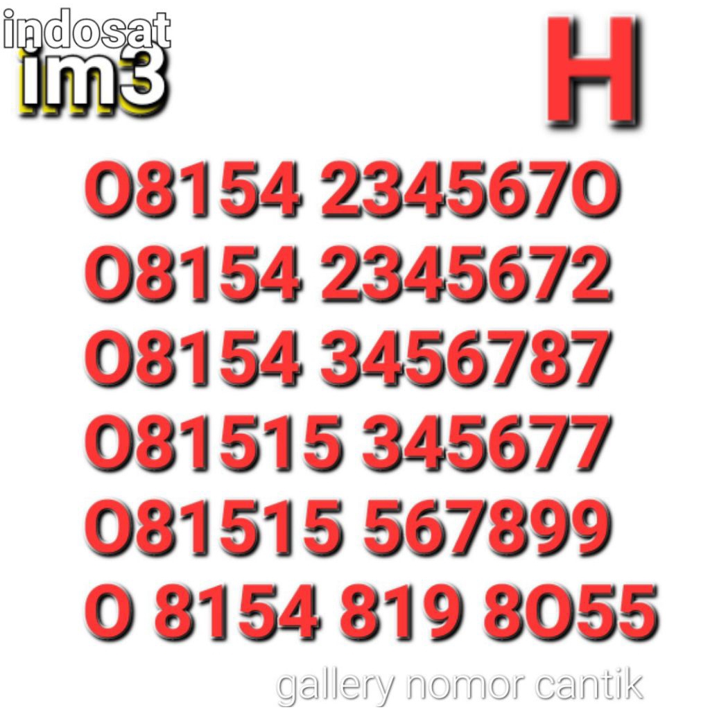 NOMOR IM3 819 8055