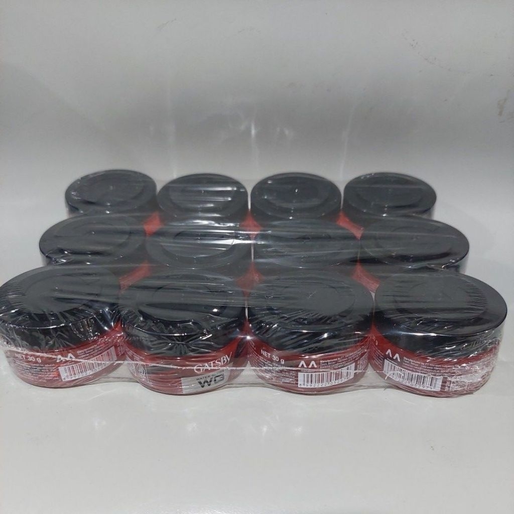 [ 12 Pcs Merah Mini ] Gatsby Water Gloss 30 gr [ Merah Mini ] / 12 Pcs Gatsby WG Merah/ Minyak Rambu