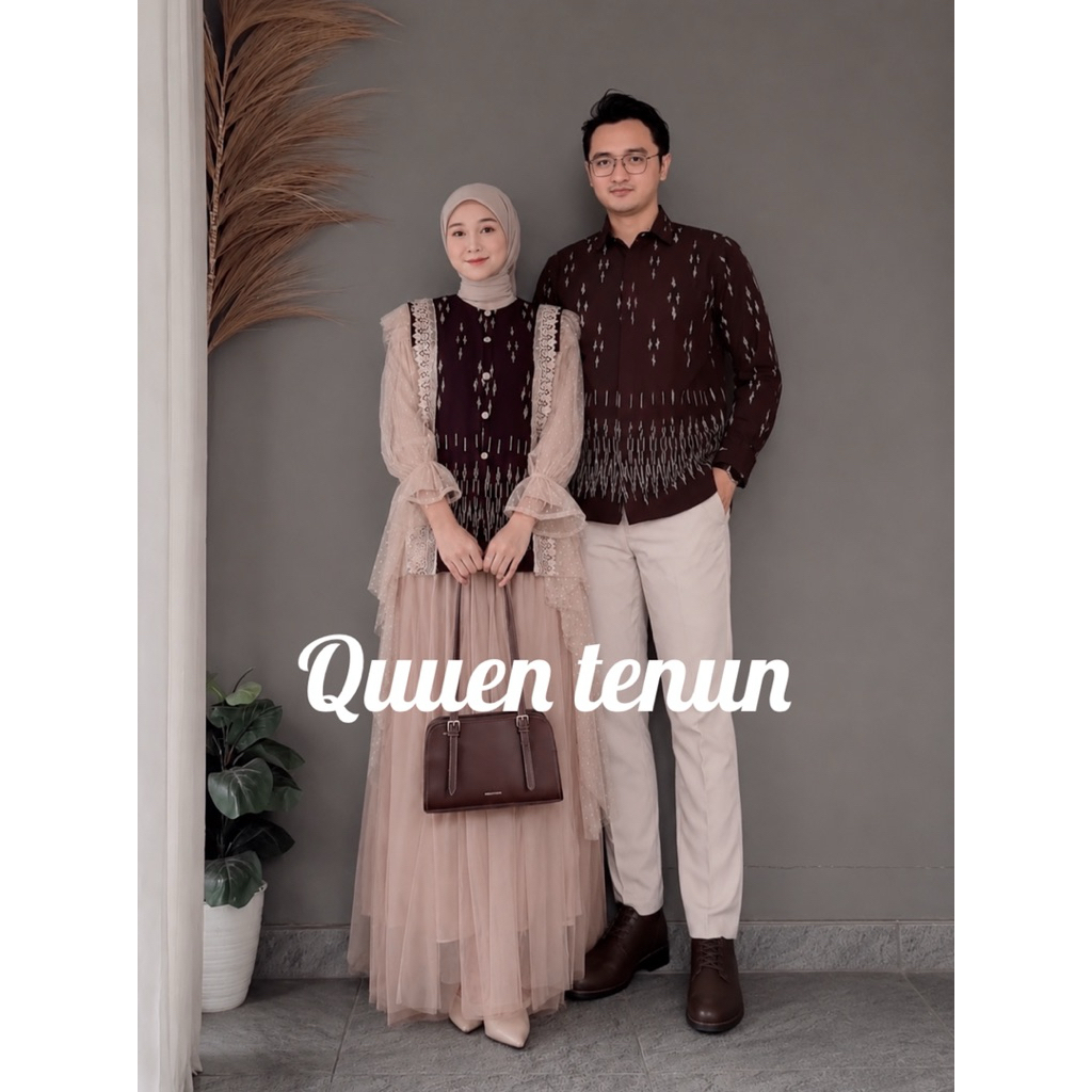 Outfit tenun (coupel tenun) Azura set rok tutu dan kemeja tenun