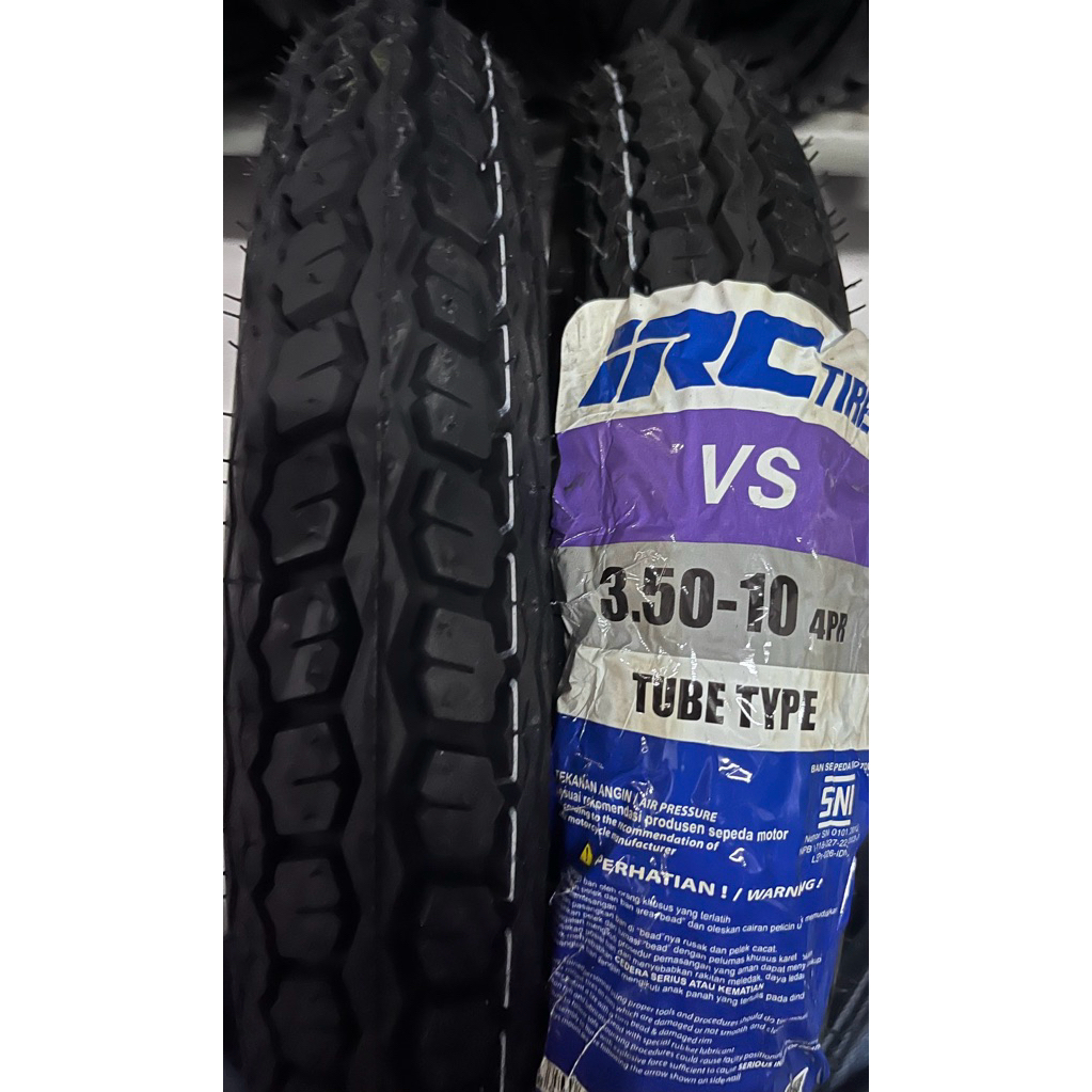 Ban Luar Vespa Ring 10 IRC 350-10 VS Tubetype / BAN LUAR VESPA / BAN LUAR RING 10