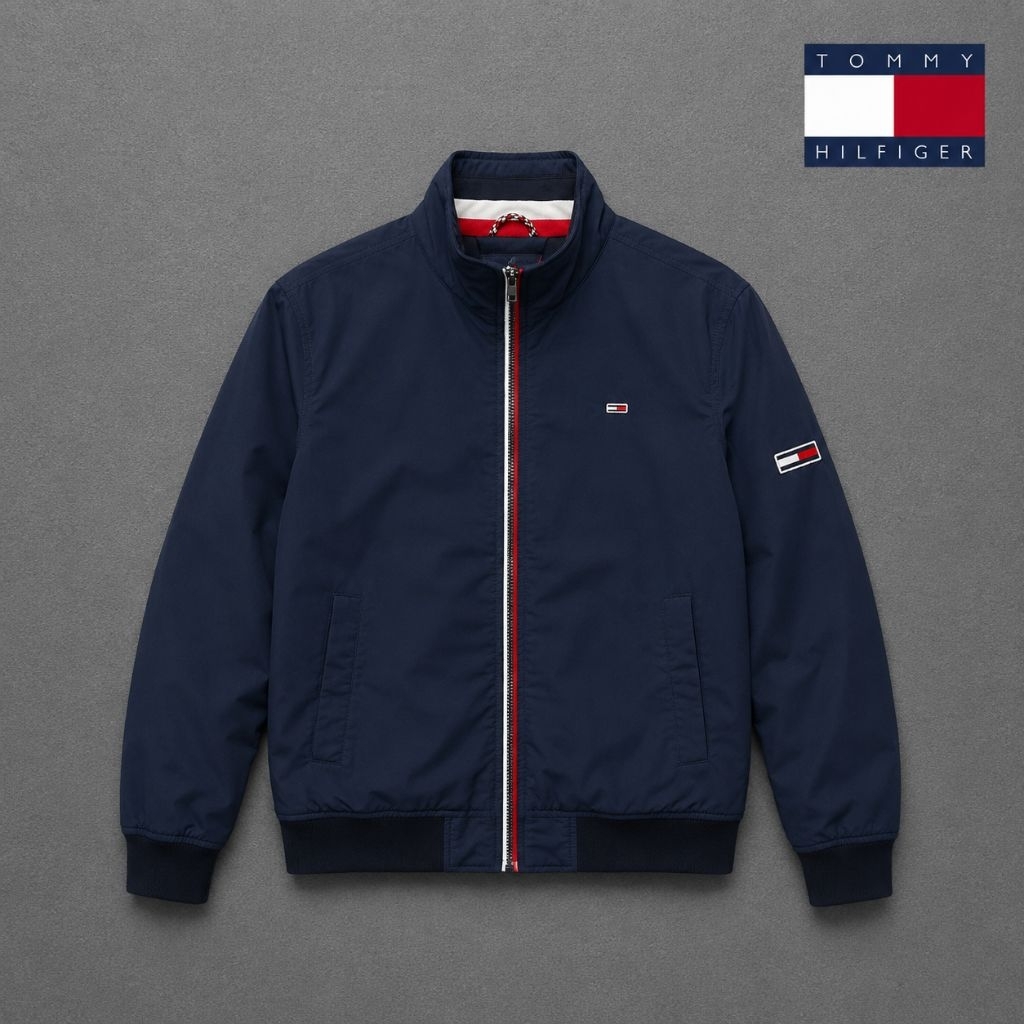 Tommy Hilfiger Casual Work Jacket Navy Preloved Tommy Jeans