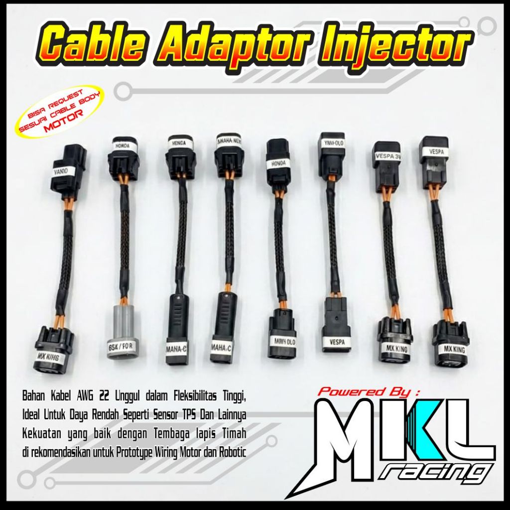 Soket Kabel ADAPTOR Injector Motor Connector VESPA 3v MX king Nmax old New Aerox Vario 125 150 160 P