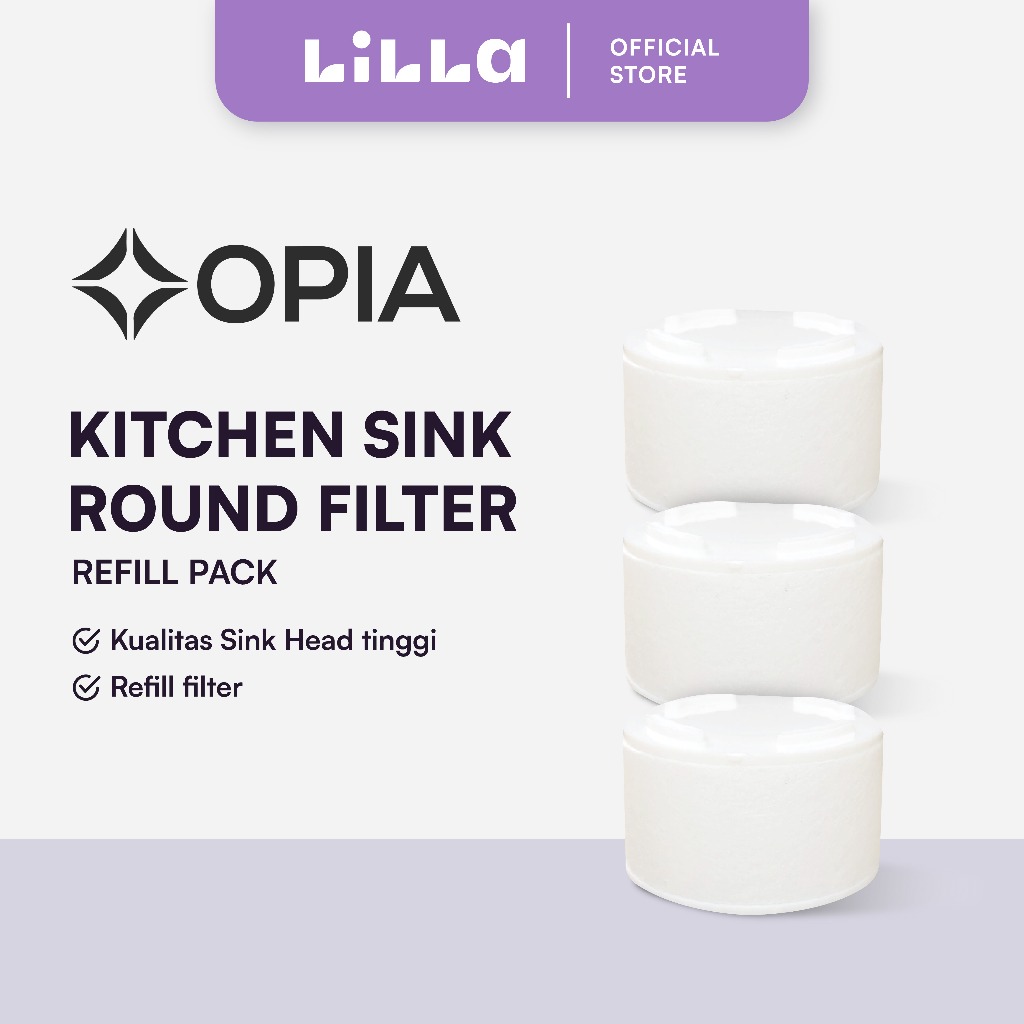OPIA - Kitchen Sink Round Filter Refill Pack