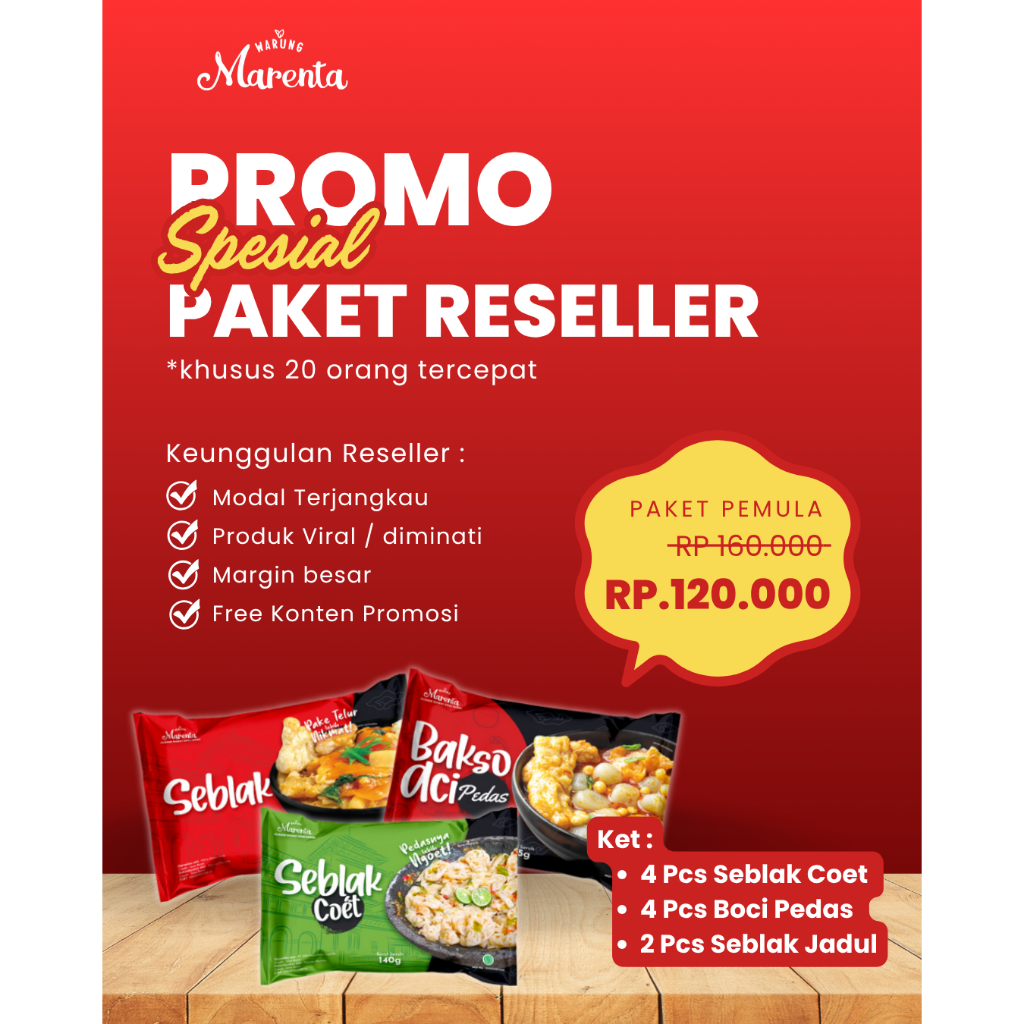 MARENTA PAKET RESELLER DAN PAKET CUAN UNTUNG BANYAK