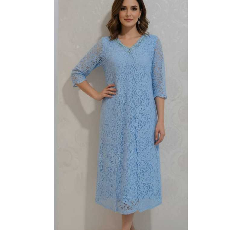 Dres pesta/ Dres brokat layer/ model buka tutup aplikasi payet jahit tangan / Dres Natal