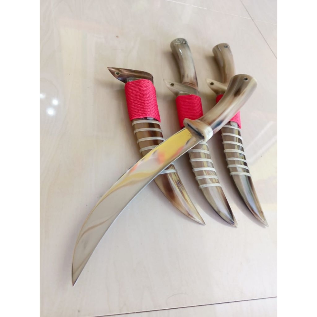 PISAU SEMBELIH JAGAL KAMBING SAPI PERSIA FULL TANDUK BULE BAJA D2 JAPAN 20 CM