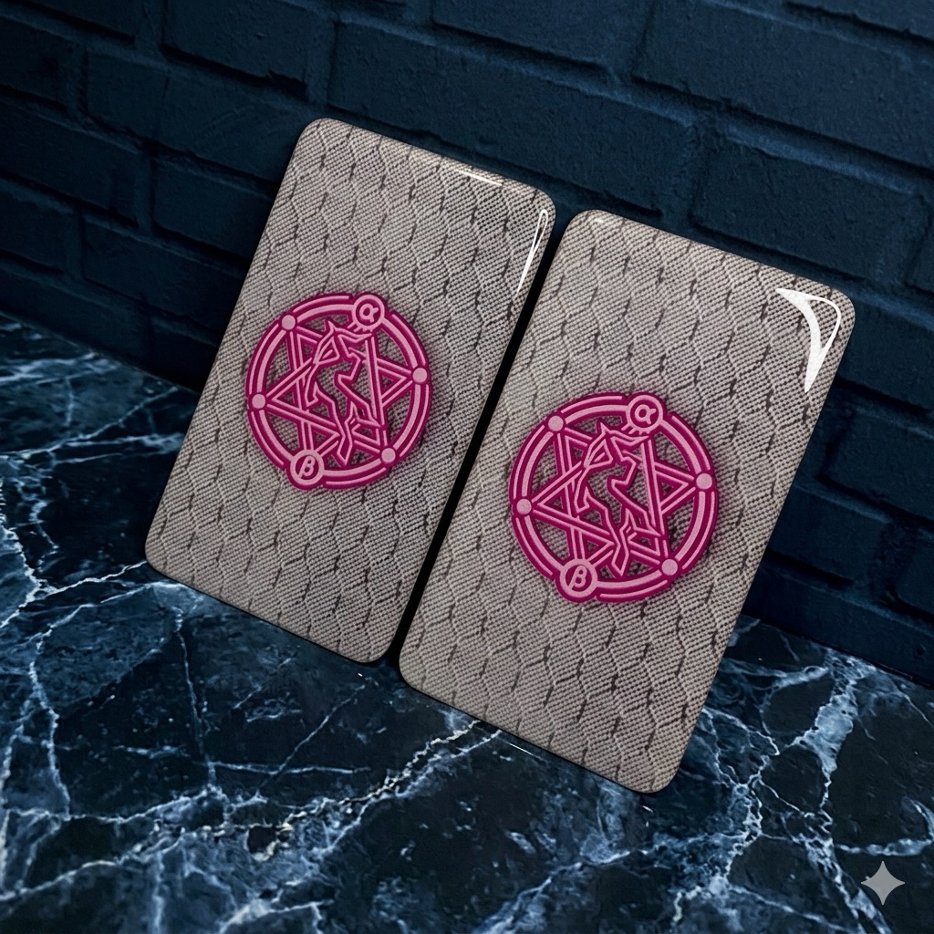 (Po) Printing Akrilik Uv Panel for M 200 Desain Motif Hiasan Grey-Pink Backdoor