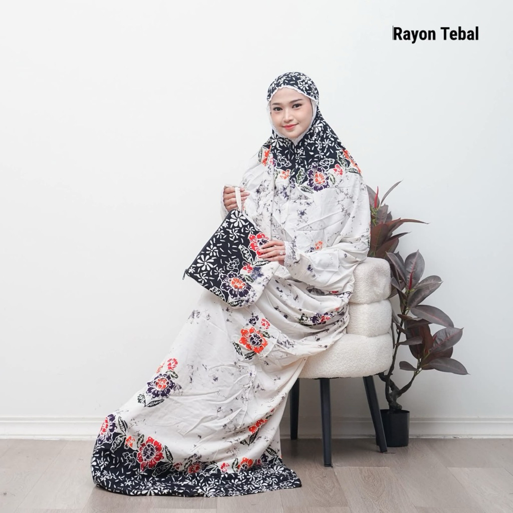 MUKENA TERUSAN RAYON JUMBO BATIK CAP PEKALONGAN