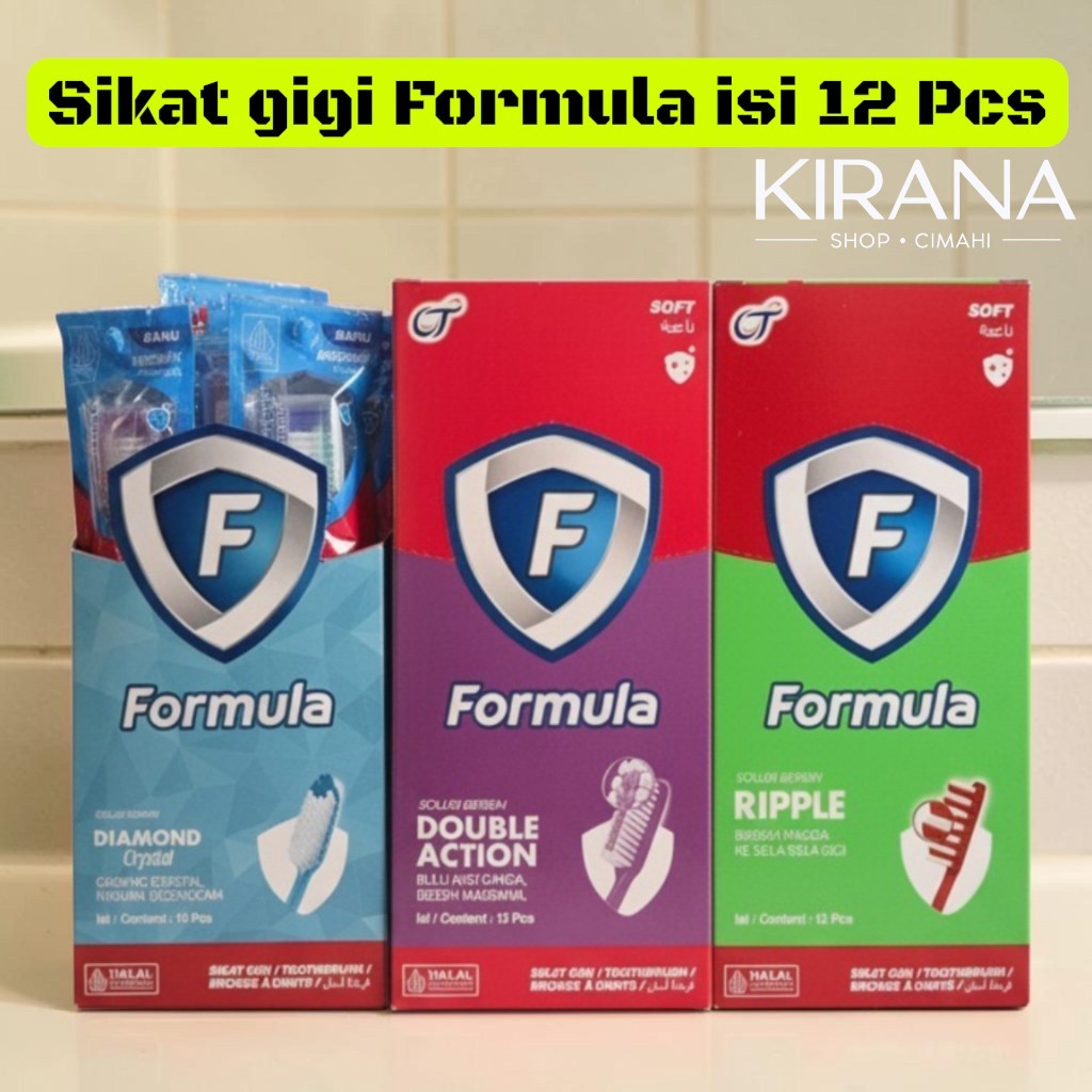Sikat gigi formula isi 12 pcs soft Medium per box / Sikat gigi formula hemat