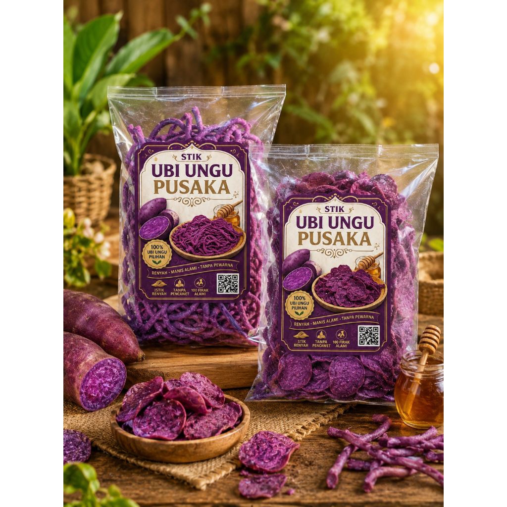 Keripik dan stik ubi ungu / kripik ubi ungu / stik ubi ungu