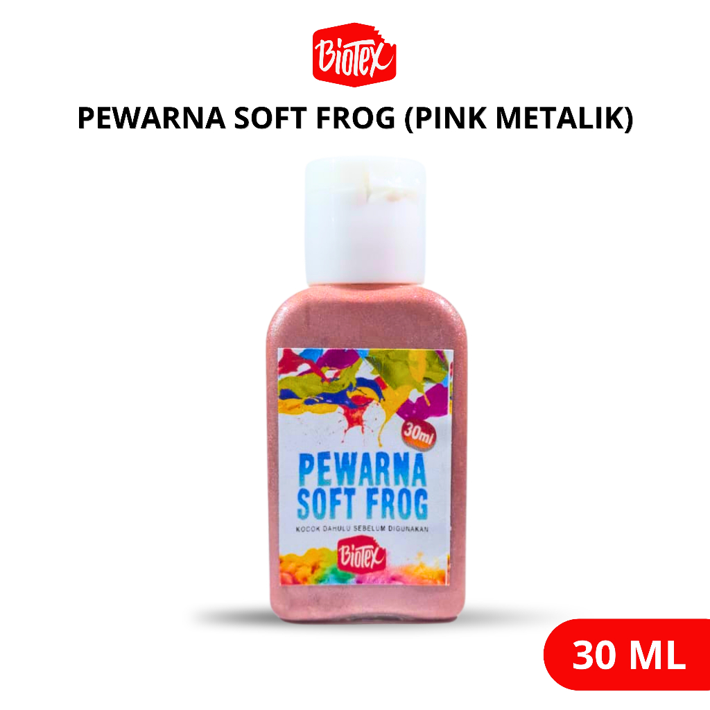 Biotex PEWARNA LATEKS 30 ML PINK METALIK - Latex Latek Soft Frog Sofrog