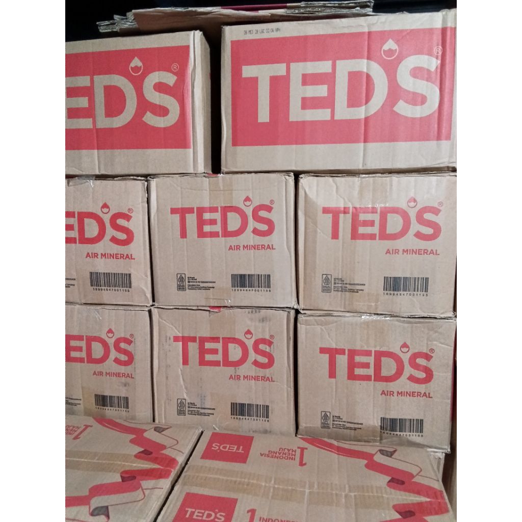 Air mineral Teds ukuran 600ml 1 karton