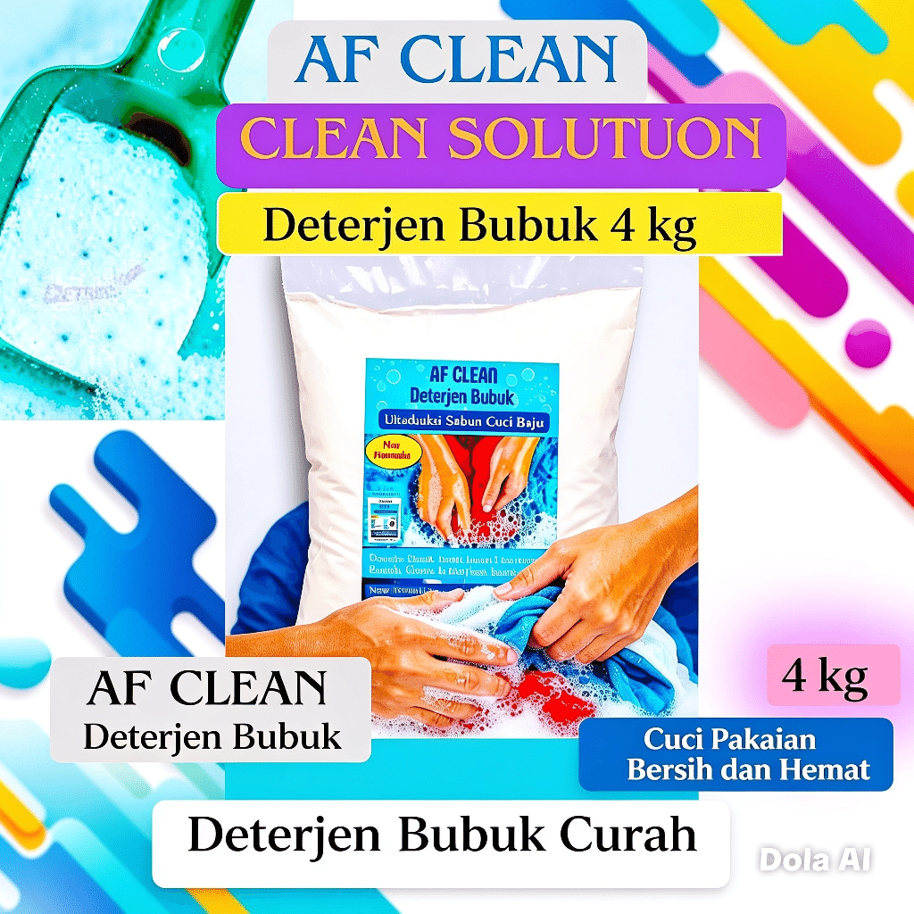 AF Clean Deterjen BUBUK ULTRA Powder - Deterjen Bubuk Curah Berkualitas Deterjen Pakaian Baju Kiloan