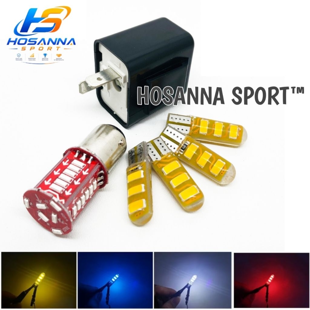 1 Set 4 Pcs Sein Jelly Plus Stop Rem 30 Led Running Plus Flasher Stel Kedip Lampu