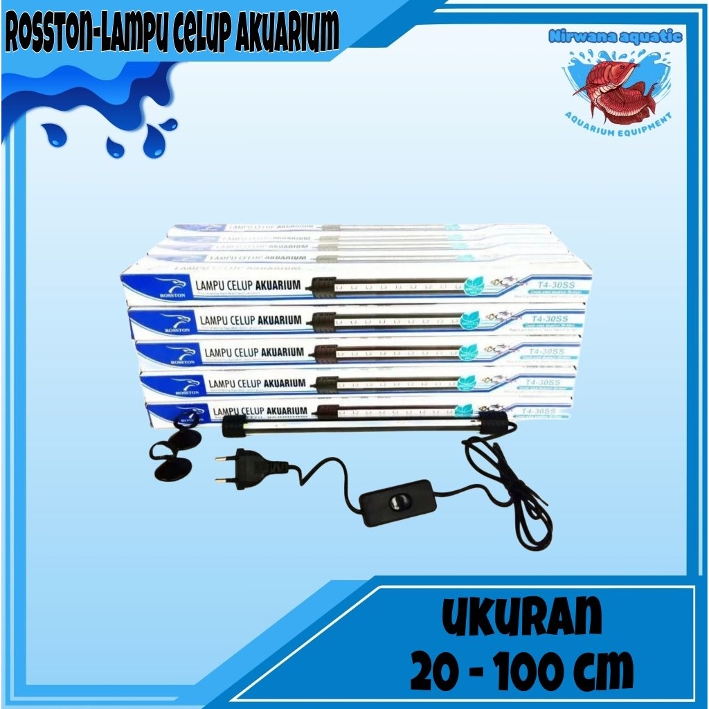 (INSTAN) LAMPU AQUARIUM ROSSTON - UKURAN 40 - 50 - 60 CM