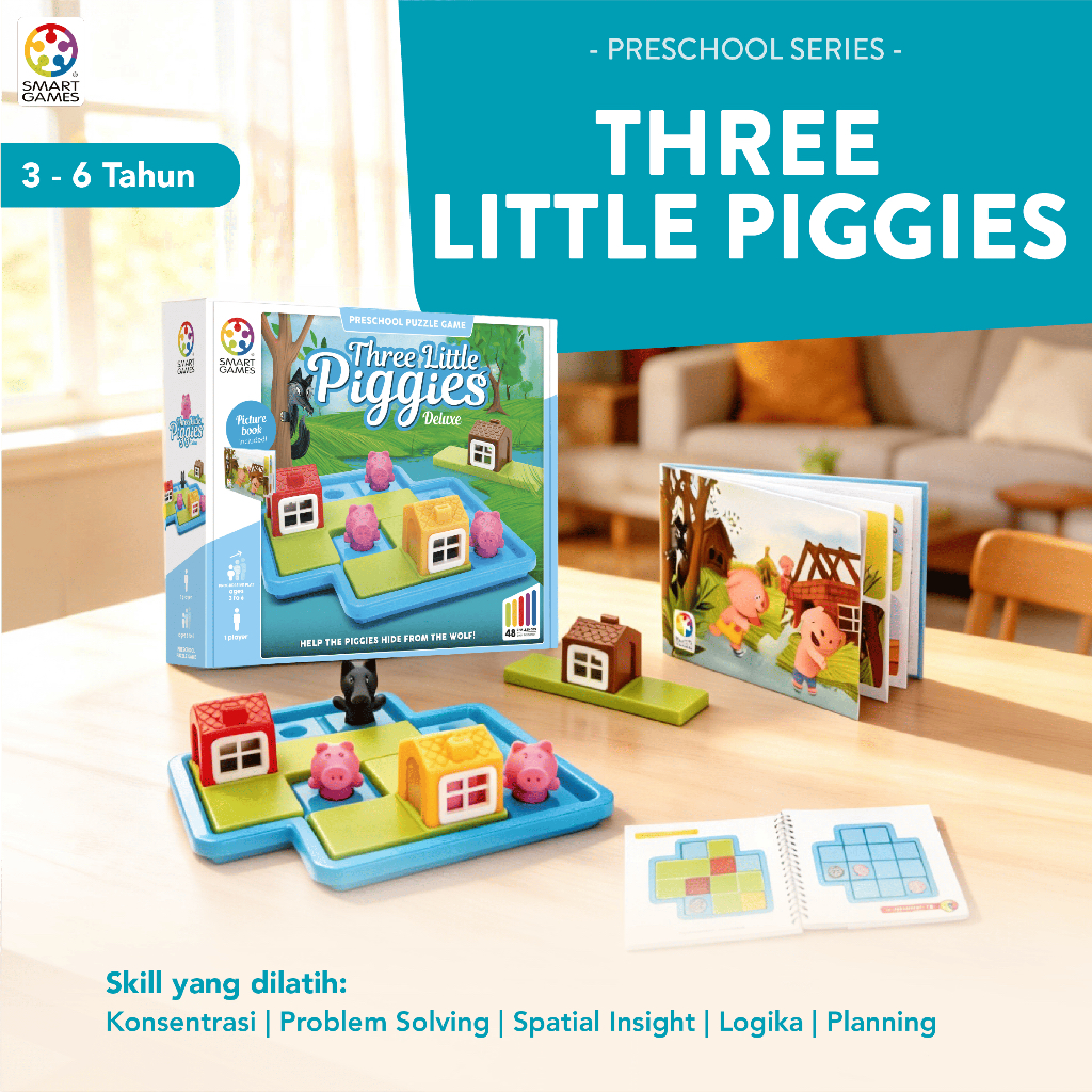 SmartGames Three Little Piggies Mainan Edukasi Anak
