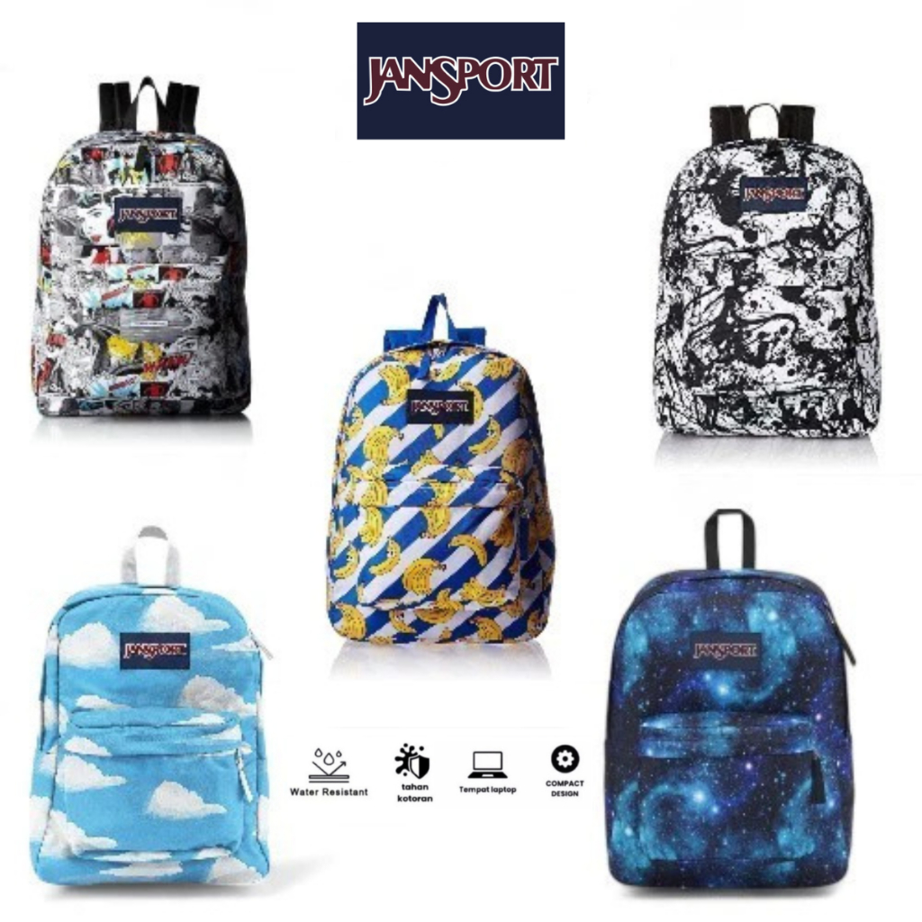 Tas Jansport Premium Original - Tas Sekolah Ransel Pria Wanita Remaja Kekinian Tas Trendy