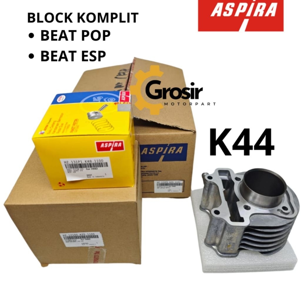 (Aspira) Cylinder Block Blok Komplit Assy Beat pop/Beat Esp K44