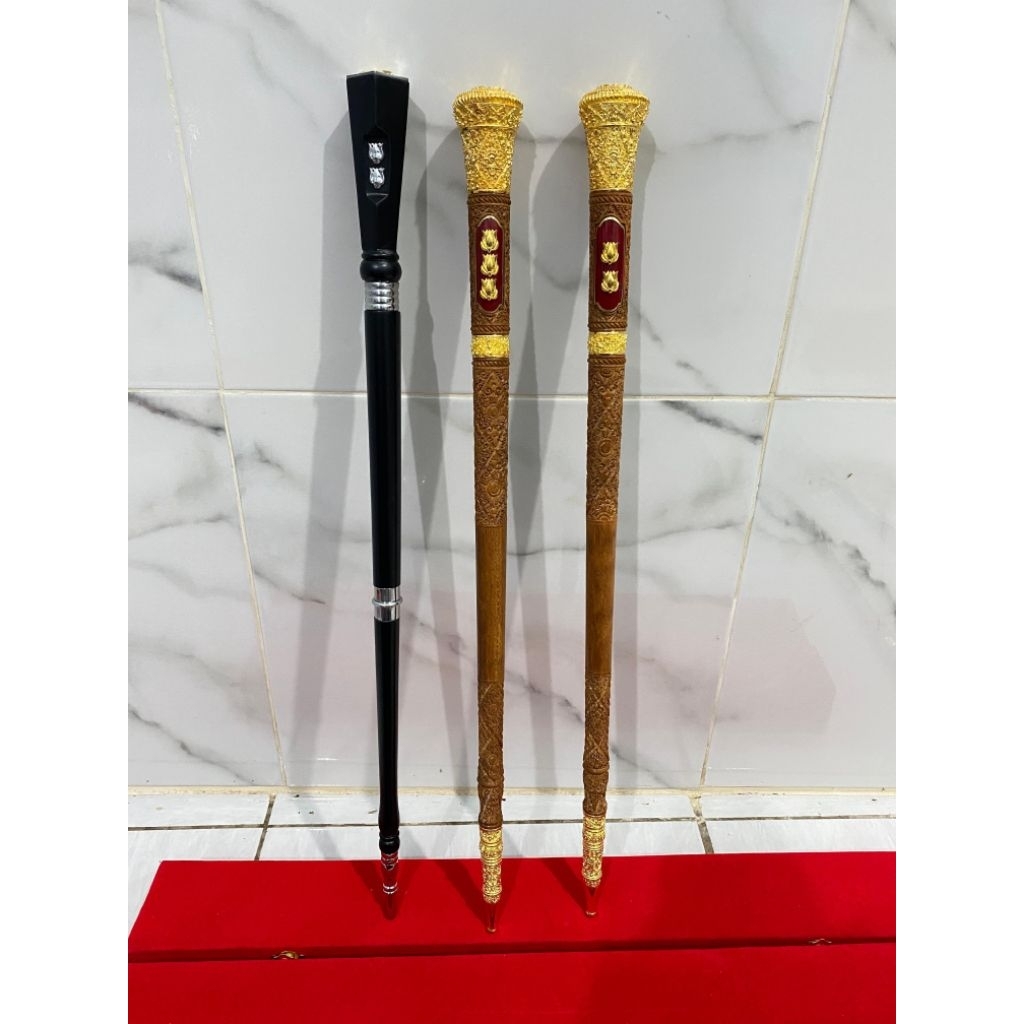 TONGKAT KOMANDO CUSTOM BAHAN KAYU CENDANA UKIR