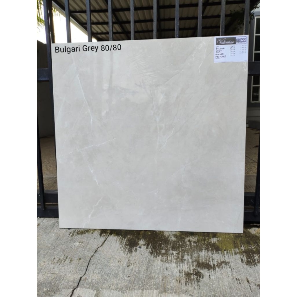 Granit Bulgari grey 80x80 Lantai | glaze polishead glossy