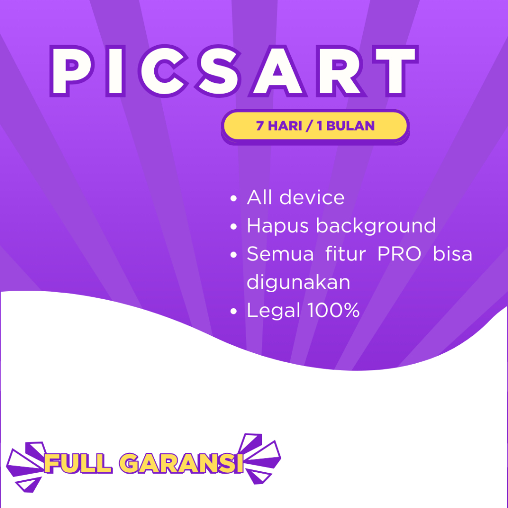 (LAUSSIE) PICSART PRO BERGARANSI LANGSUNG PROSES