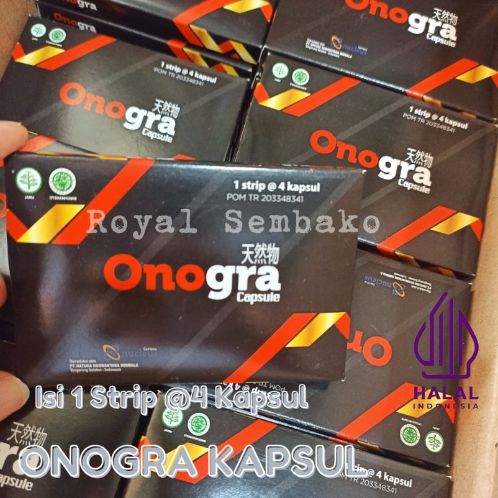 TERMURAH VITAMIN ONOGRA CAPSULE | 1 BOX ISI 1 STRIP 4 KAPSUL | KESEHATAN, KEBUGARAN, KESEJAHTERAAN P