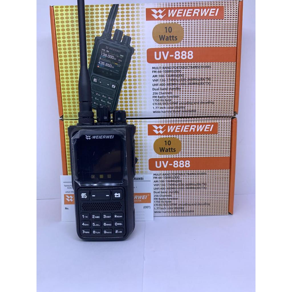 ht weirwei UV-888 multiband 10 watt murah handy talkie uv 888 uvh vhf 10 watt