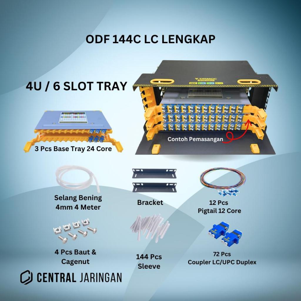 Fiber Optic ODF 144 Core LC Lengkap Rackmount | ODF 144C LC