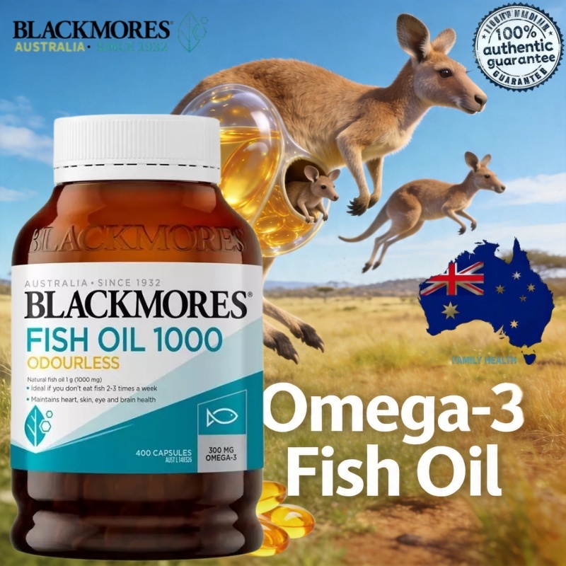 [EXP2028]Blackmores Omega 3 Fish Oil Vitamin Minyak ikan 1000mg blackmores minyak ikan anakMeningkat