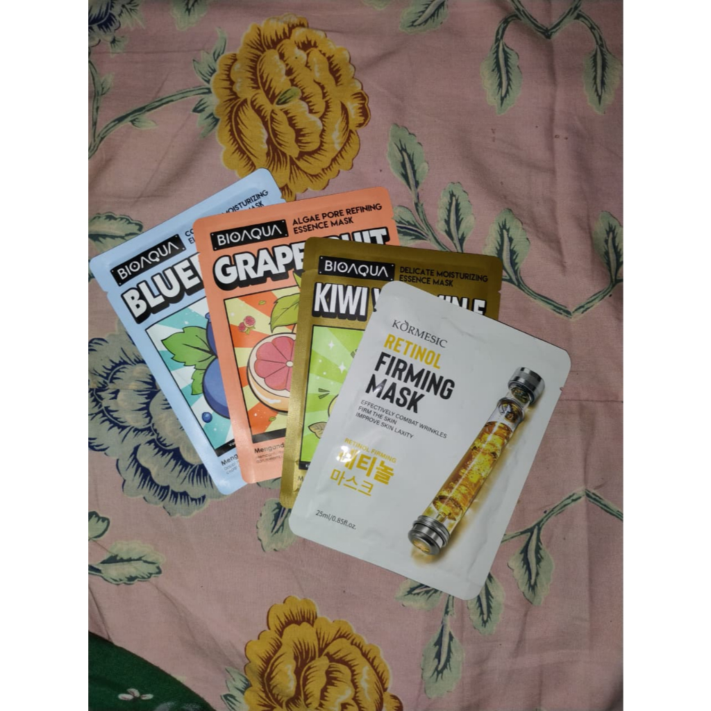 BIOAQUA SHEET MASK | Sheet Mask Bioaqua Sheet Mask Komersic | Masker wajah mencerahkan