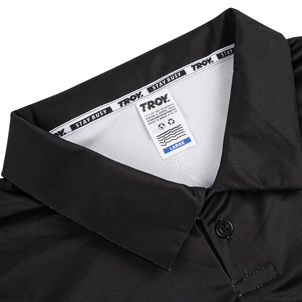 Troy Company Jersey Hitam Aksen Putih - Against Yourself Jersey Black Accent White JSM 3617