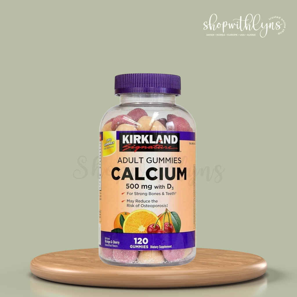 Kirkland Signature Adult Gummies Calcium with Vitamin D3 & Zinc 500mg 120gummies