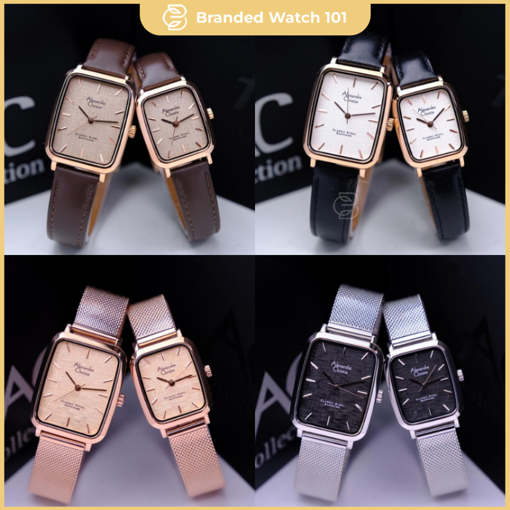 ORIGINAL Jam Tangan Couple Pria & Wanita Alexandre Christie AC 8699 / AC8699 / 8699 Garansi Resmi 1 