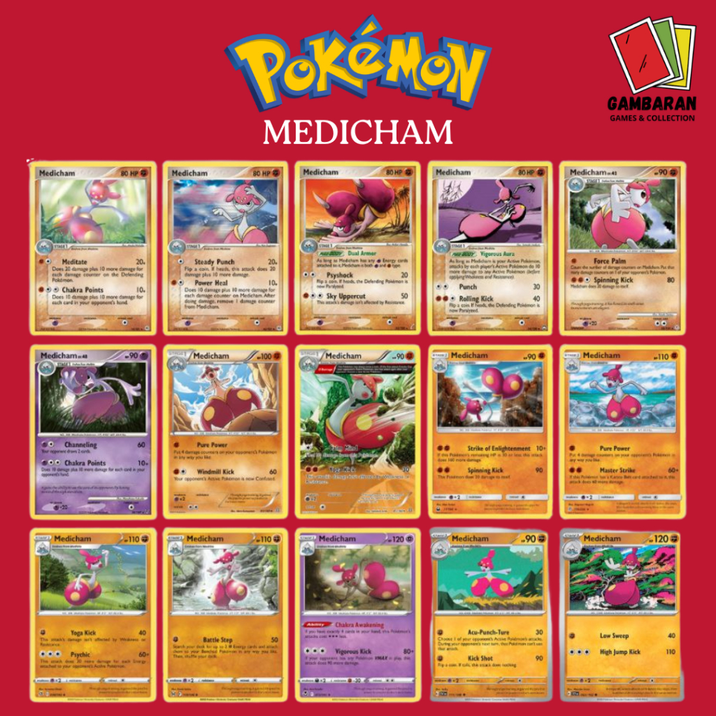 Medicham MAAL SV10s SV5s MA3 M2a ASC Kartu Pokemon Indonesia Japan English TCG