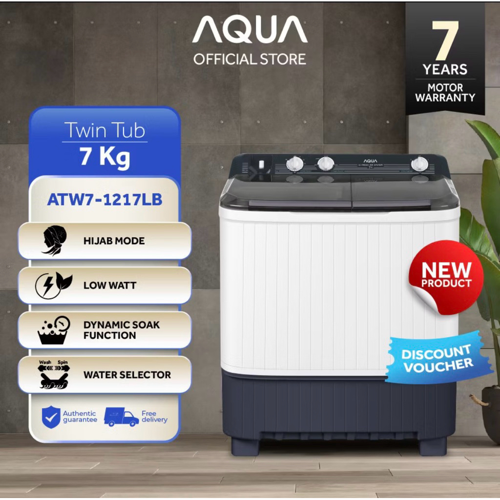 MESIN CUCI AQUA 7KG